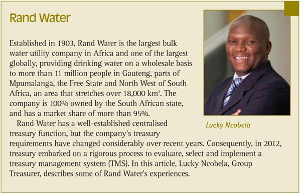 Achieving Operational and Risk Management Excellence at Rand Water